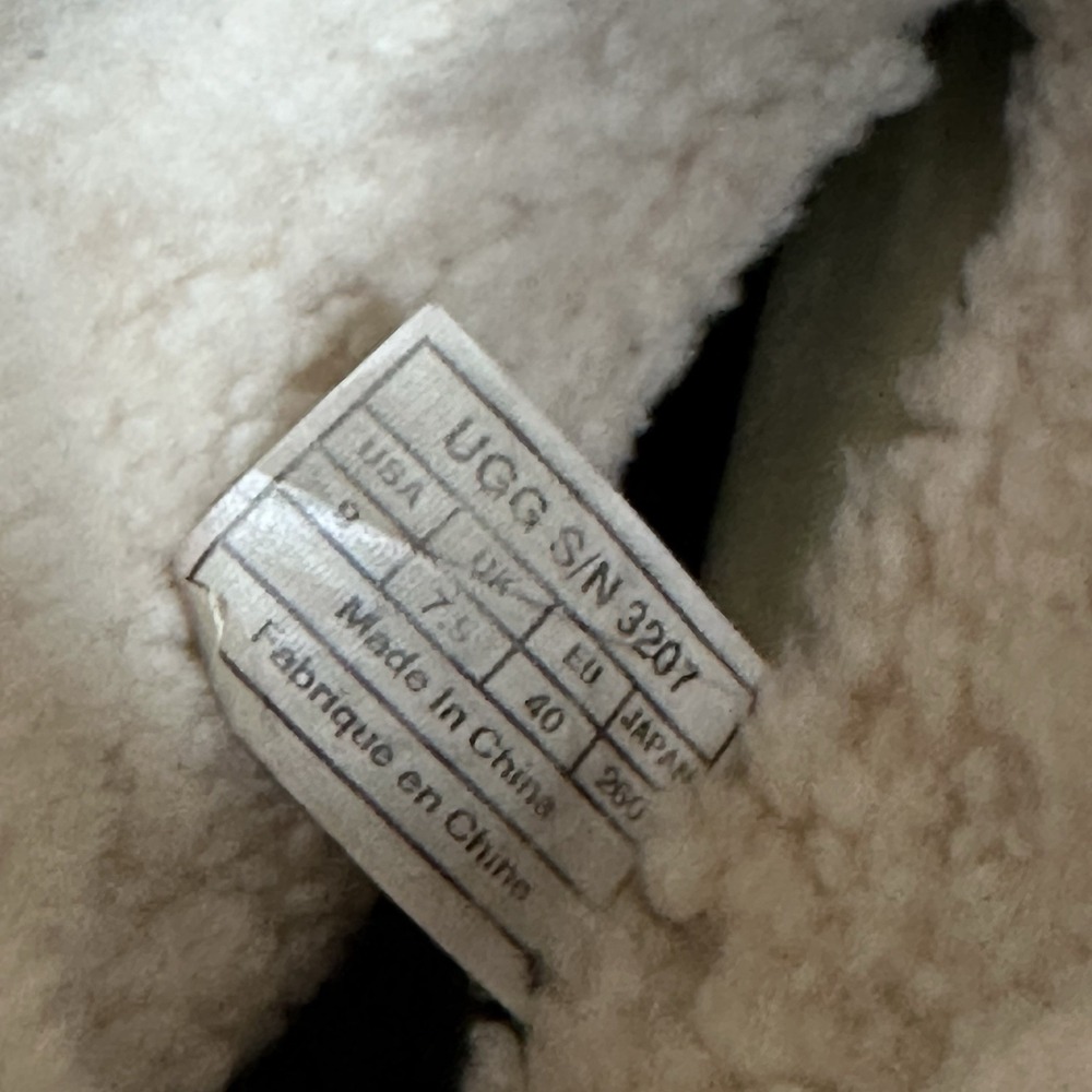 Black Leather Shearling Cuff Clog Boots - Picture 9 of 9